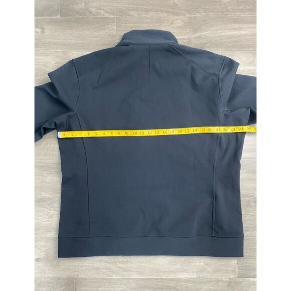 Lululemon Mens Sojourn Track Bomber Jacket Full Zip Black Warpstreme Size 2xl - Picture 3 of 10